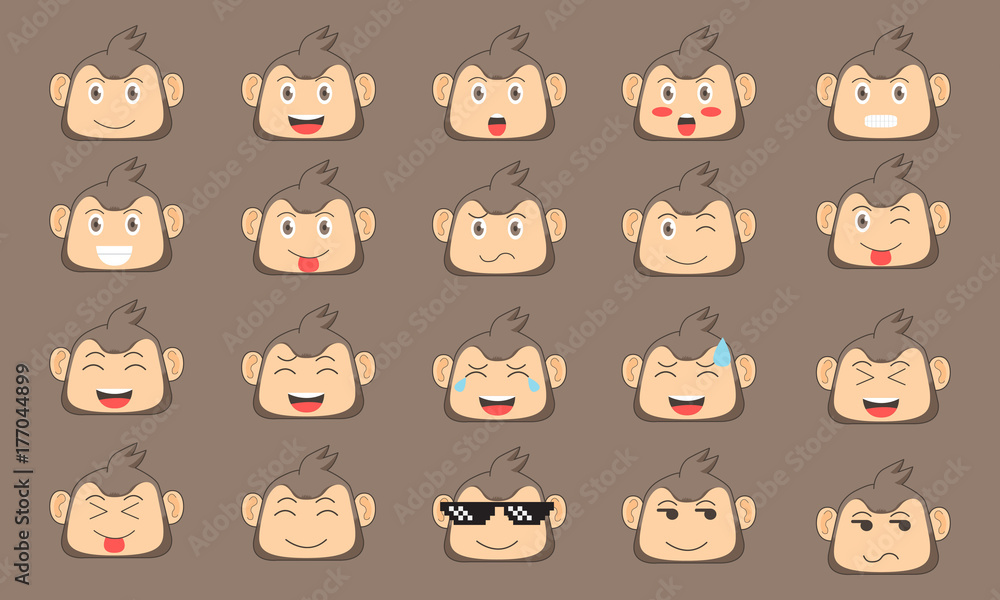 Obraz premium Monkey Emoji