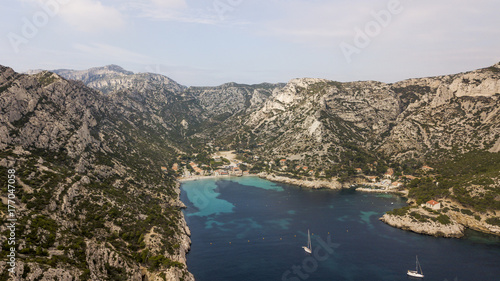 Beach in the Calanques National Park on the southern coast of France