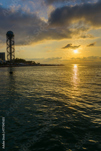 Wonderful sunset over the Black Sea