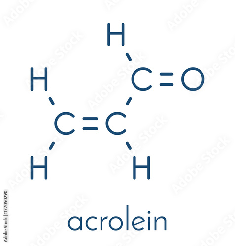 Acrolein Propenal Molecule Toxic Molecule That Is Formed When Fat Or Oil Is Heated And Is Present In E G French Fries Skeletal Formula Stock Vector Adobe Stock