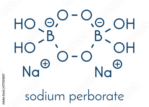 Sodium perborate. Used in detergents and bleaching products. Skeletal formula.