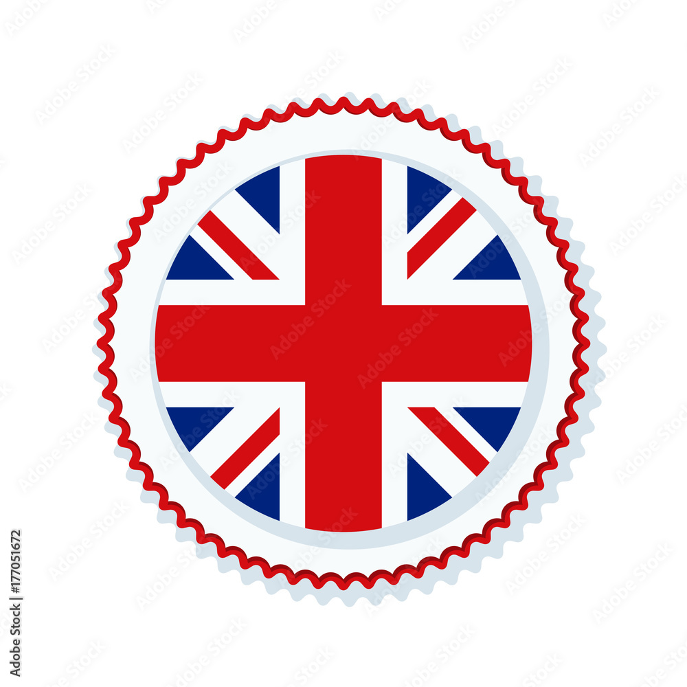 UK of Great Britain button label illustration UK of Great Britain button label illustration