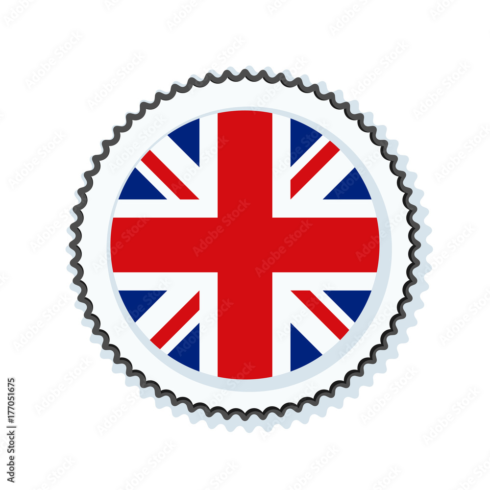 UK of Great Britain button label illustration UK of Great Britain button label illustration