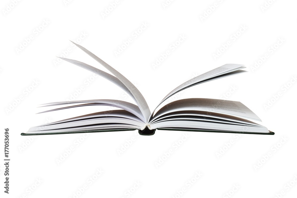 Open book on white Open book on white