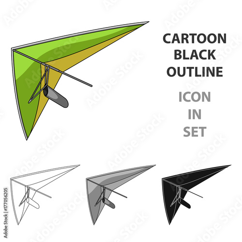 Hang gliding.Extreme sport single icon in cartoon style vector symbol stock illustration web.