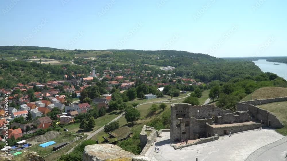 A view from the Devin castle in Bratislava, Slovakia. 4k A view from the Devin castle in Bratislava, Slovakia. 4k