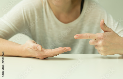 hand woman