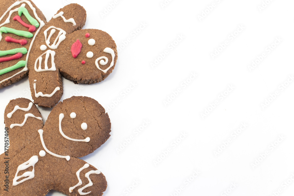 Gingerbread Couple Cookies with Copy Space Gingerbread Couple Cookies with Copy Space