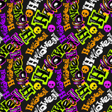 Halloween Party Funky Seamless pattern.