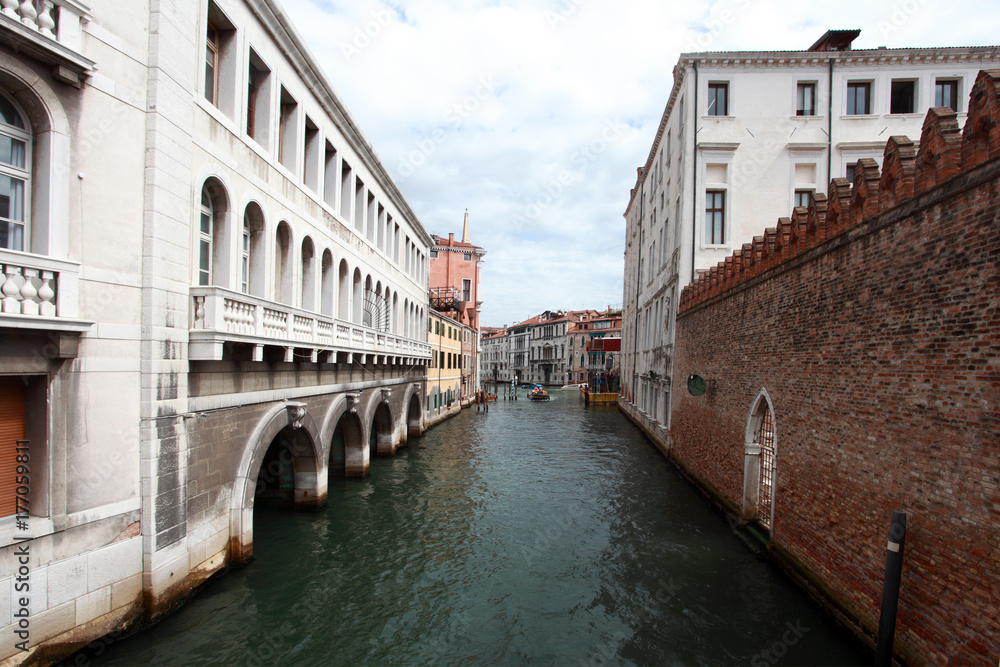 the palaces on the canals in venice a