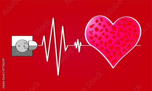 Póster conéctate a la vida con salud y corazón