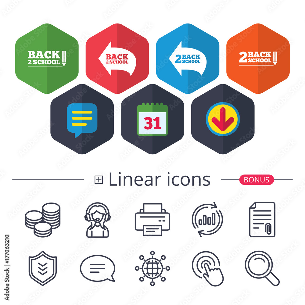 Back to school icons. Studies after the holidays. Back to school icons. Studies after the holidays.