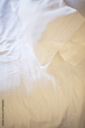 Luxury hotel bedroom bed