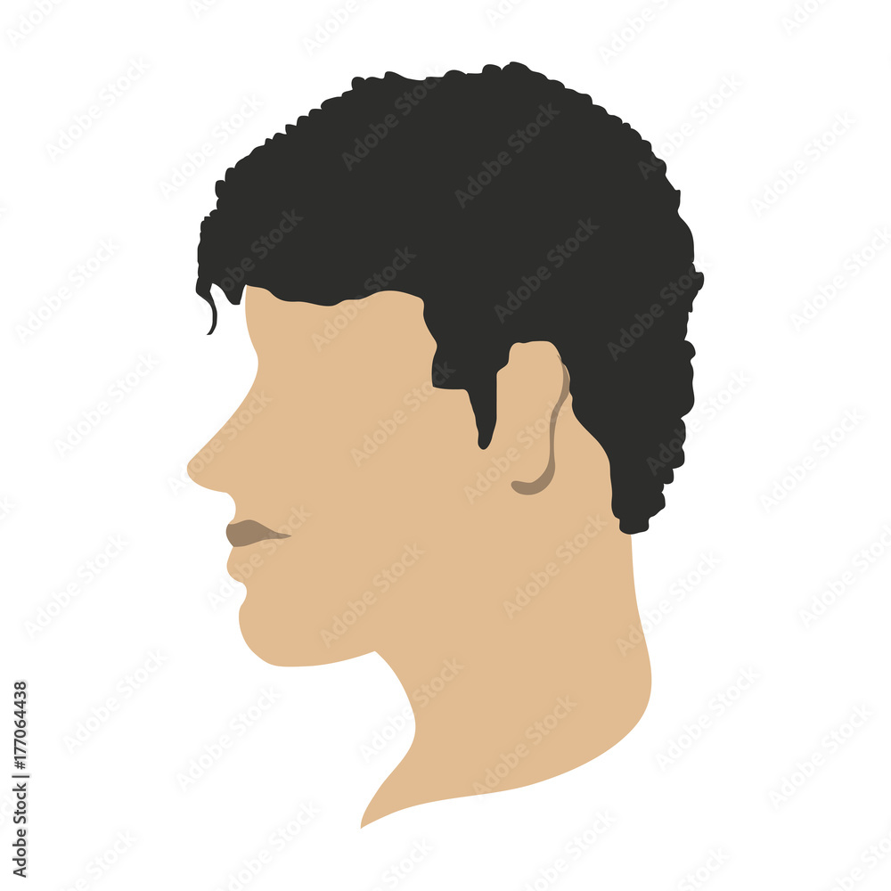 man avatar head sideview icon image vector illustration design 