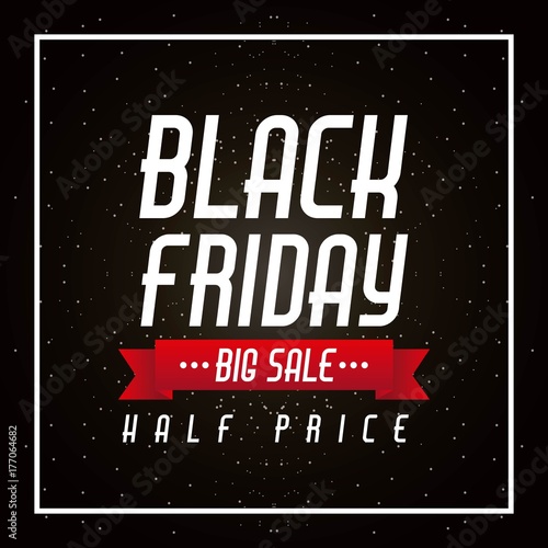 black friday big sale and half price banner poster celebration