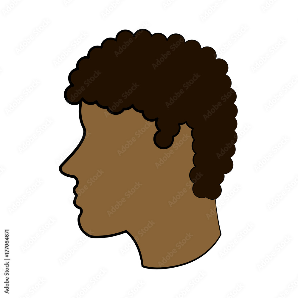 man dark skin avatar head sideview icon image vector illustration design man dark skin avatar head sideview icon image vector illustration design