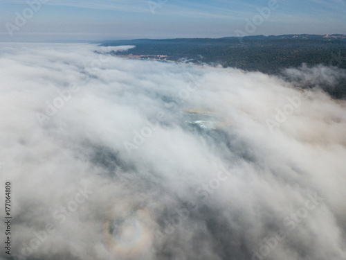 California Marine Layer Aerial View