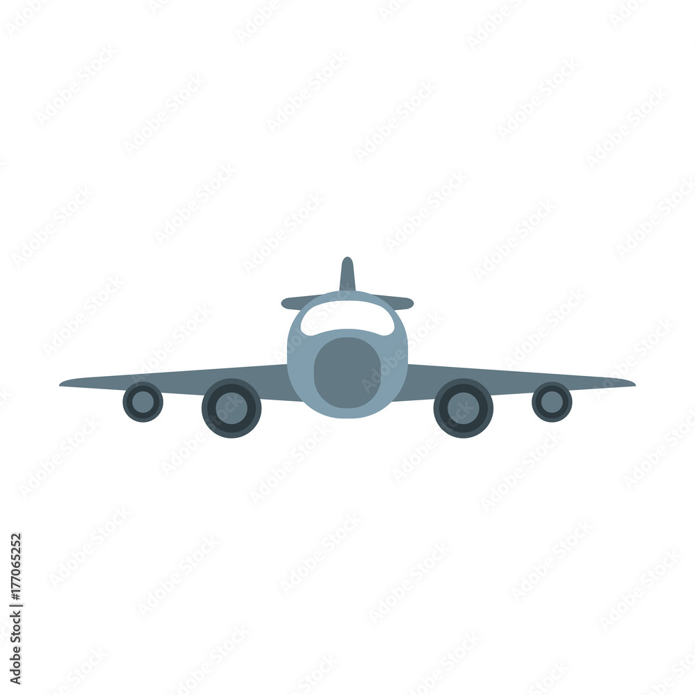 airplane frontview icon image vector illustration design 