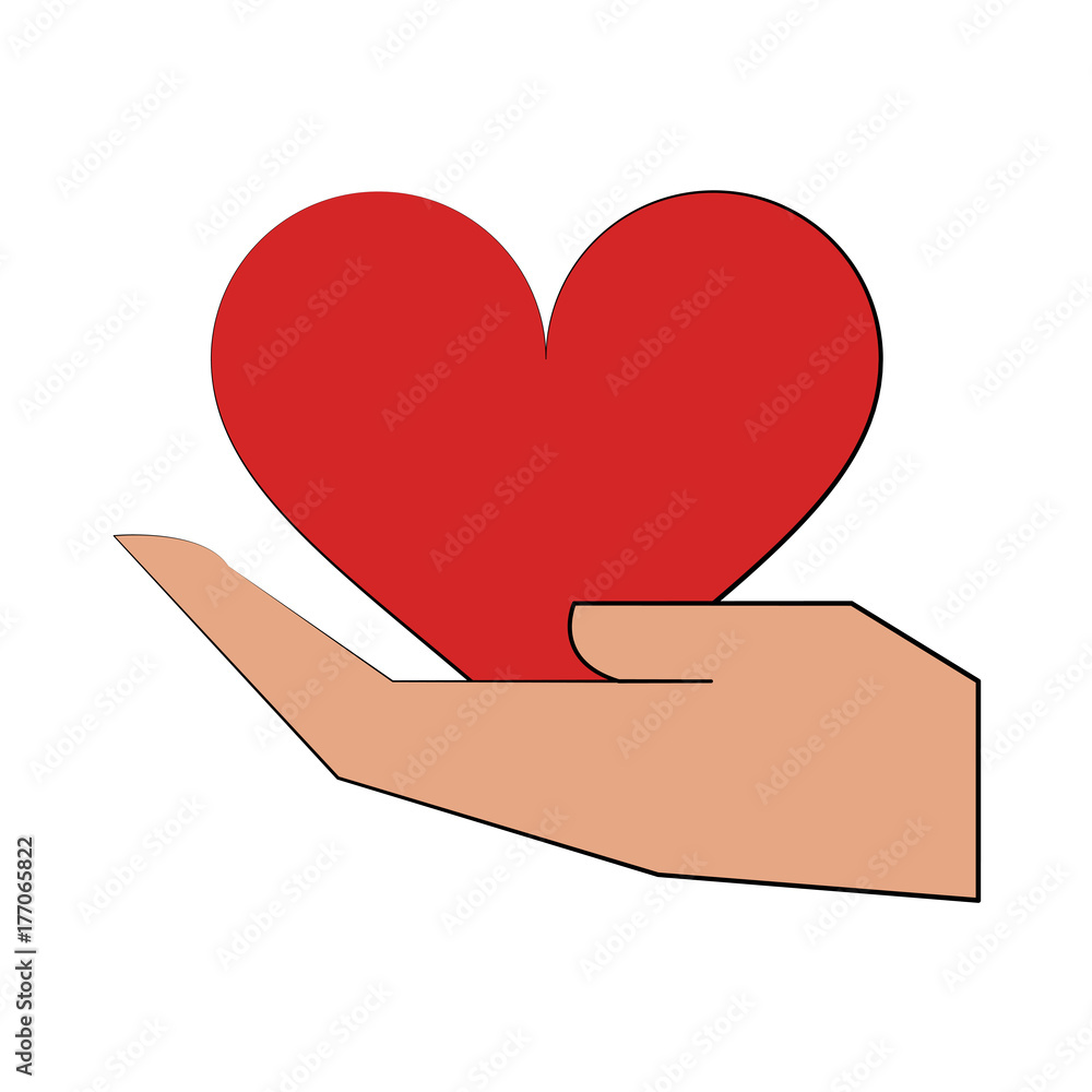 hand holding heart cartoon valentines day related icon image vector illustration design hand holding heart cartoon valentines day related icon image vector illustration design