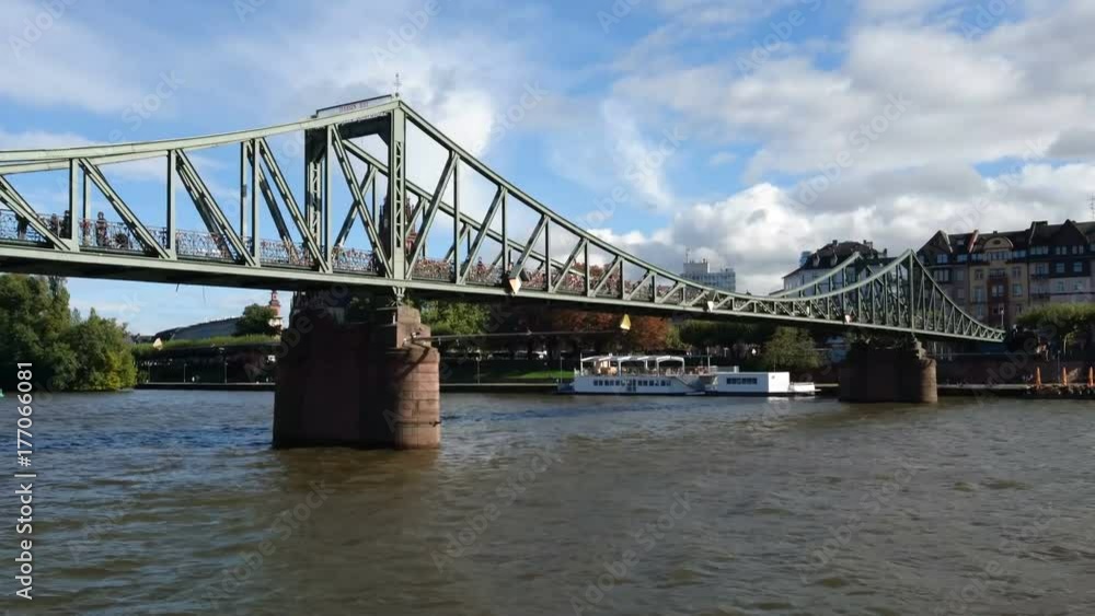 Bridge across the river Main in Frankfurt, Germany. Bridge across the river Main in Frankfurt, Germany.