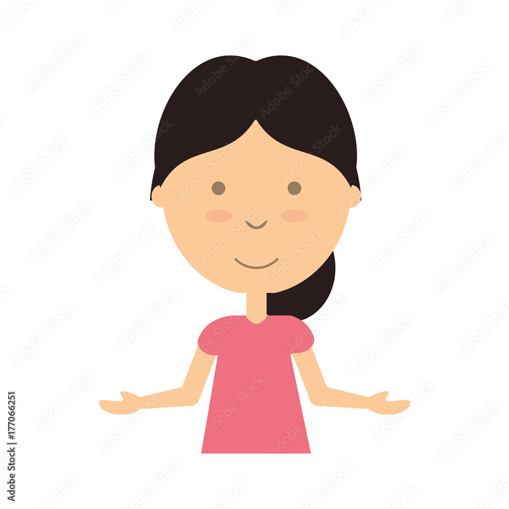 cartoon girl icon