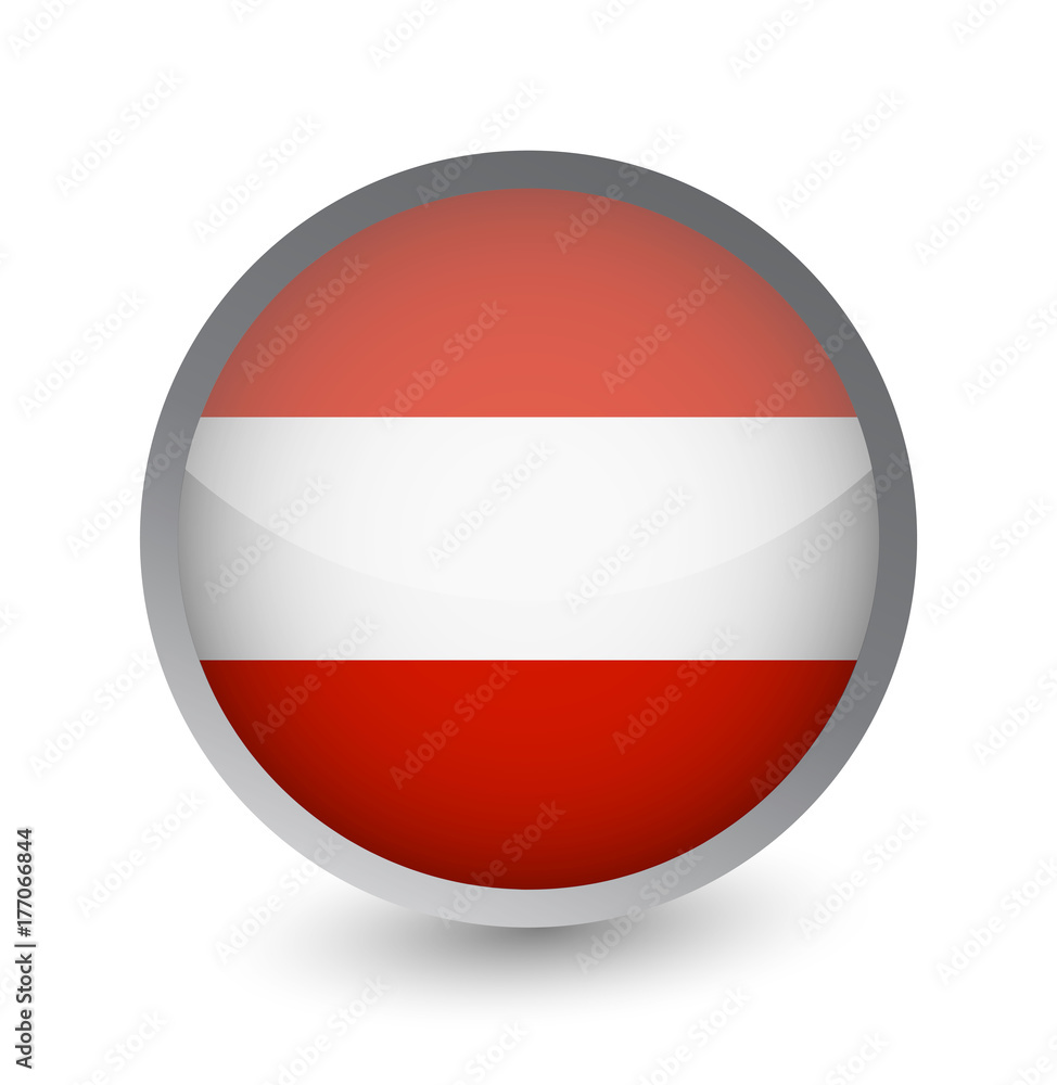 Austria Flag Round Glossy Icon Austria Flag Round Glossy Icon