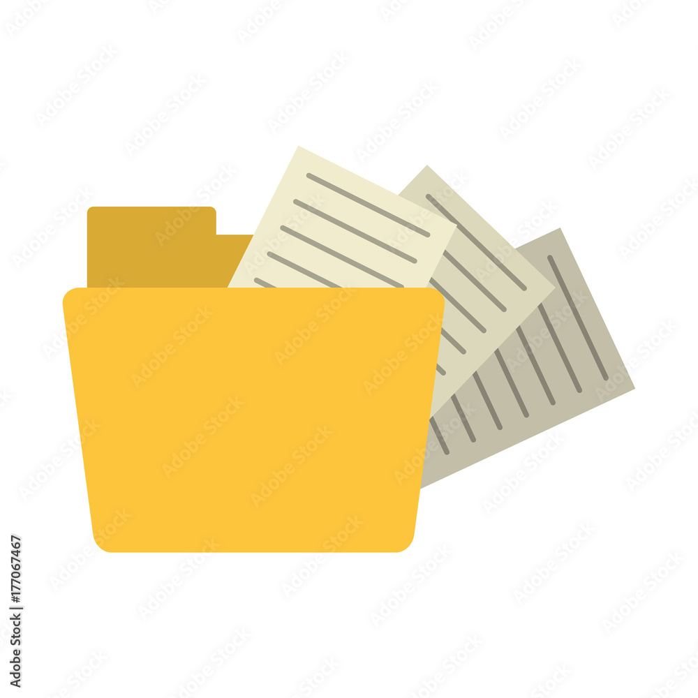 file folder with documents coming out icon image vector illustration design file folder with documents coming out icon image vector illustration design