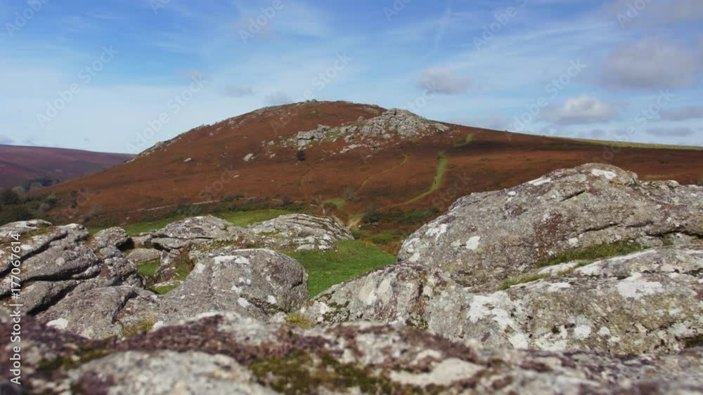 Slider / Dolly Shot, Bonehill Rocks, Dartmoor National Park, British Countrside Landscape Slider / Dolly Shot, Bonehill Rocks, Dartmoor National Park, British Countrside Landscape