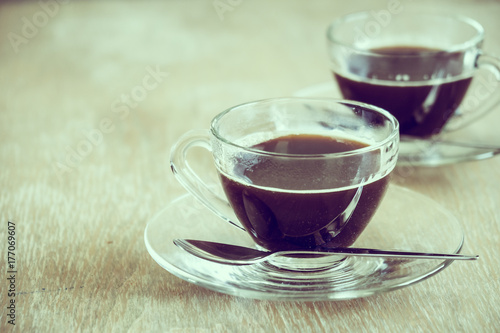 Fototapeta Naklejka Na Ścianę i Meble -  Black coffee in cup