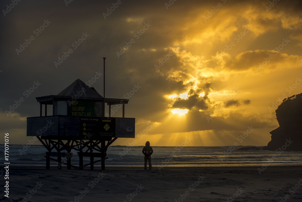 Awhitu lifeguards hut, New Zealand