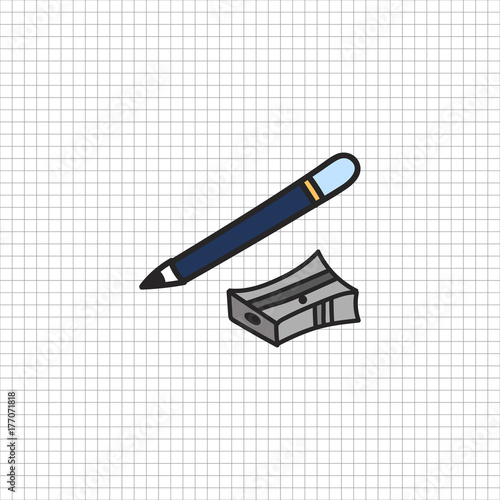 Stationary illustration drawing style