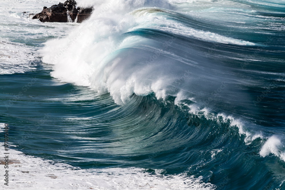 Giant Ocean wave at Waimea bay on the north shore of Oahu Hawaii Giant Ocean wave at Waimea bay on the north shore of Oahu Hawaii