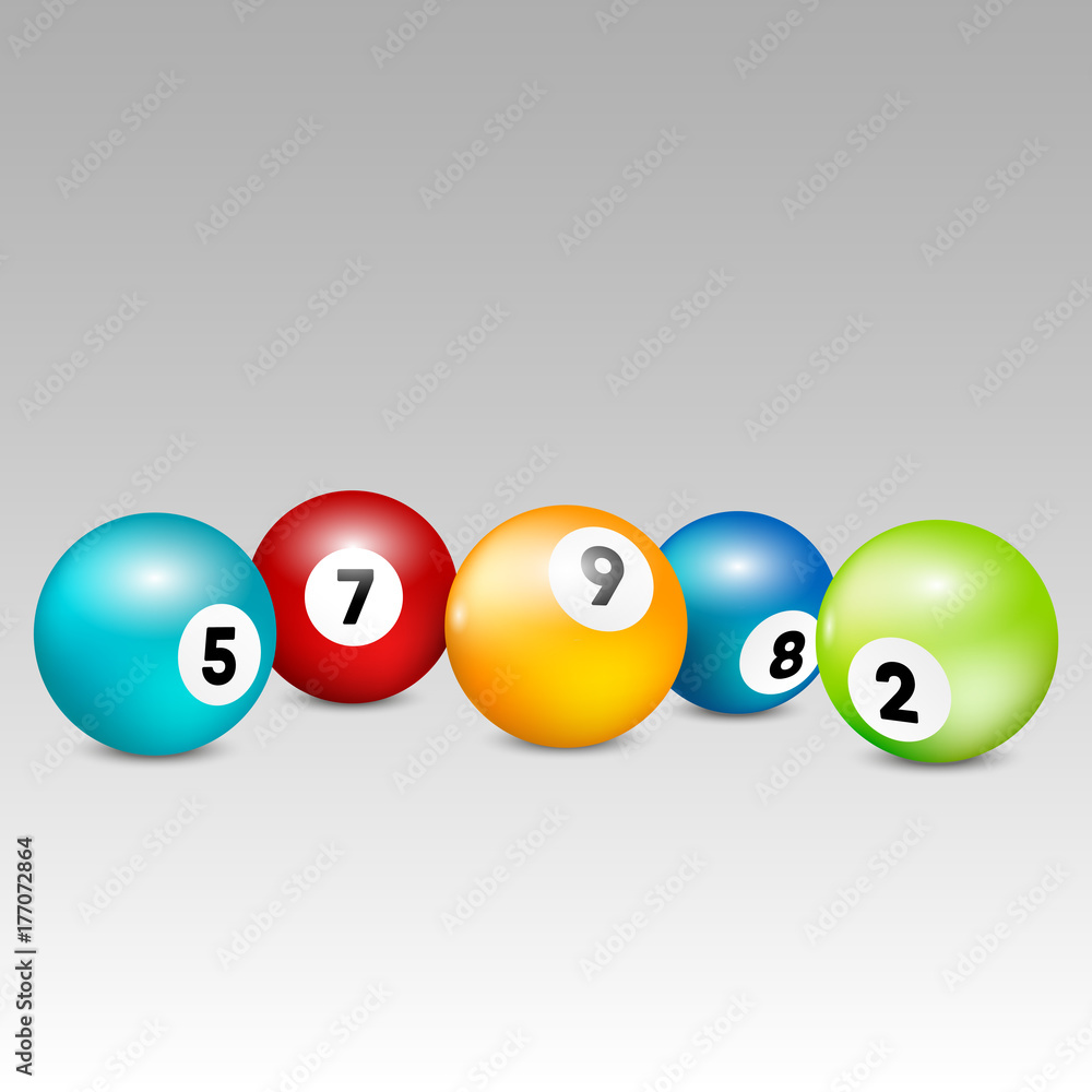 Bingo lottery balls. Vector lottery number balls set colorful. Vector illustration Bingo lottery balls. Vector lottery number balls set colorful. Vector illustration