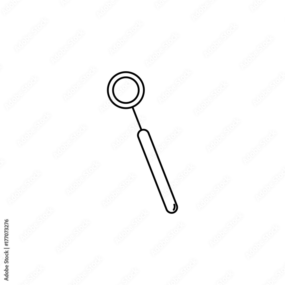 Dental mirror icon. Dental mirror icon.