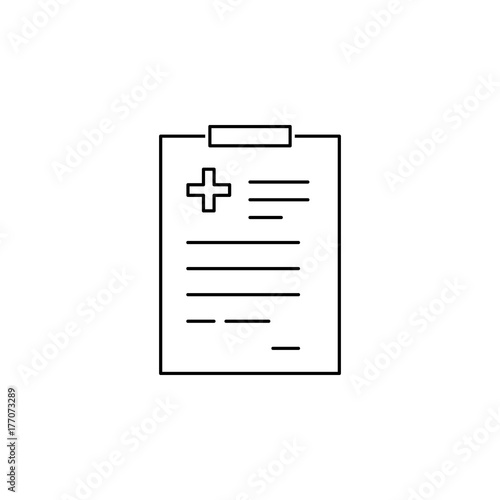 Medical forms, medical certificate icon