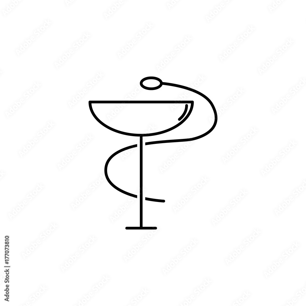 medical snake symbol icon medical snake symbol icon