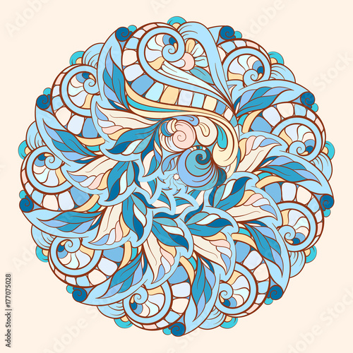 Vector ethnic ornamental mandala pattern