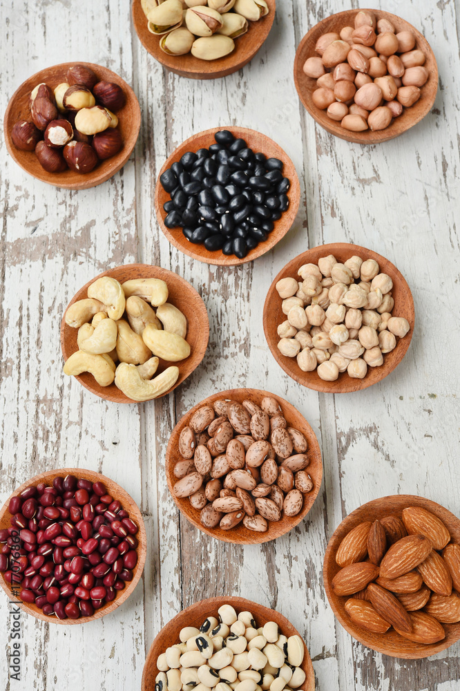 collection of different legumes for background collection of different legumes for background