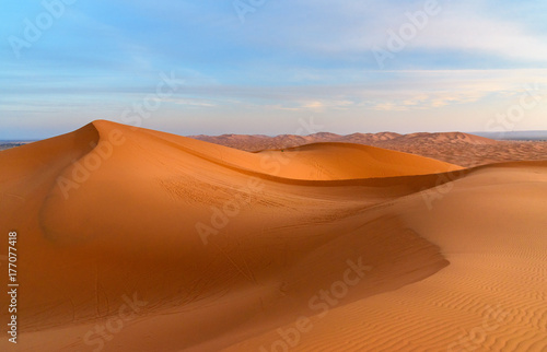 Erg Chebbi Sand dunes near Merzouga in the morning, Morocco © Elena Odareeva