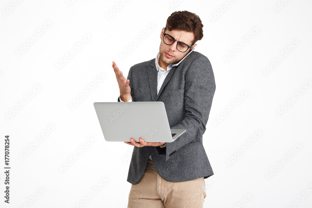Portrait of a unsatisfied confused businessman Portrait of a unsatisfied confused businessman