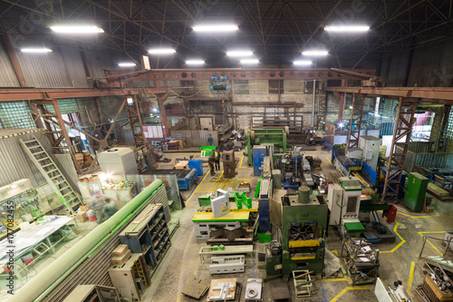 Metalworking shop. Lathes and grinders, welding and cutting machines. © nordroden