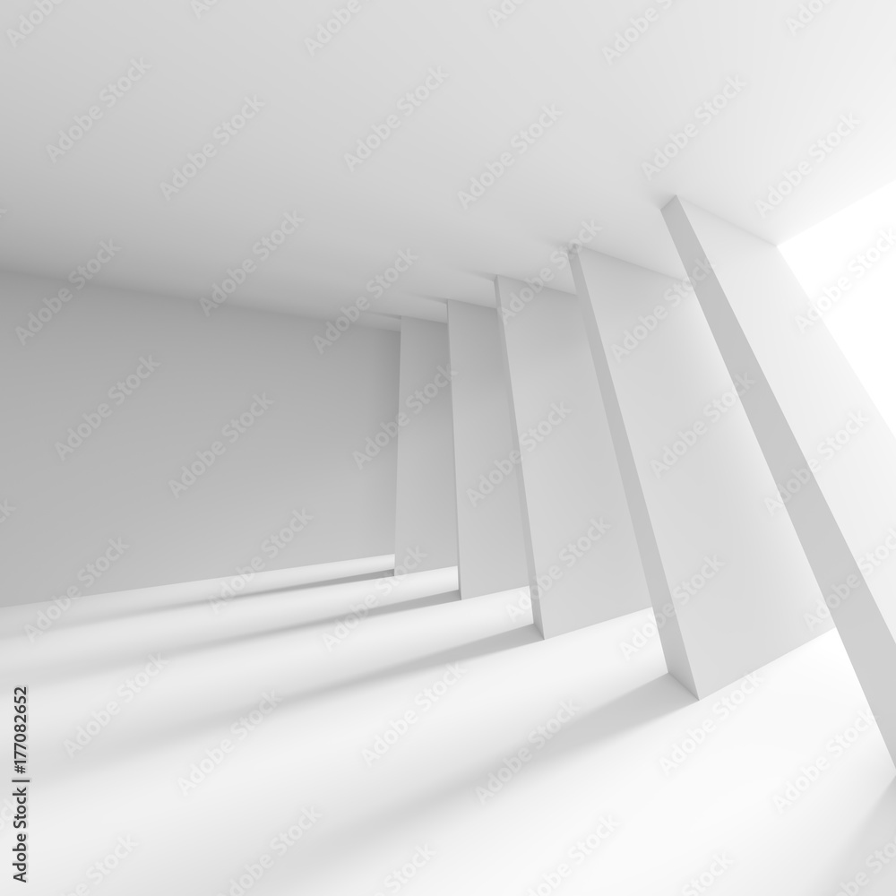 custom made wallpaper toronto digital3d Illustration of White Building Construction. Abstract Architecture Background. Interior Design with Columns