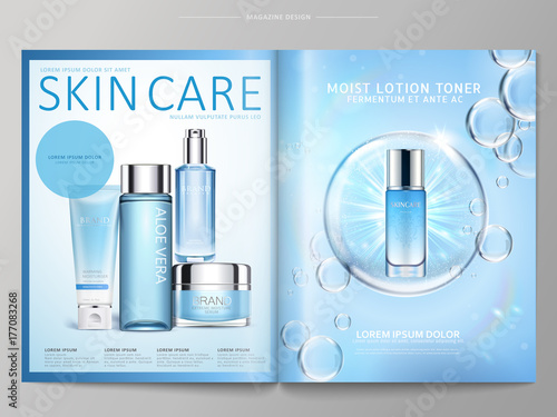 Cosmetic magazine template