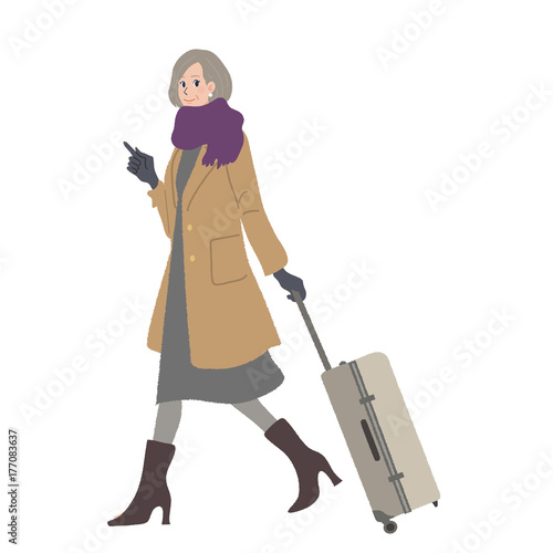 旅行する家族　イラスト