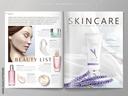 Cosmetic magazine template