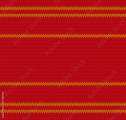 Christmas texture of knitted warm sweater. Knitted seamless pattern, endless background. Vector illustration