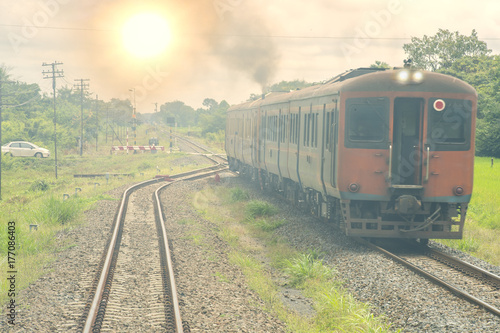 Railway officials are managing train traffic in Thailand.