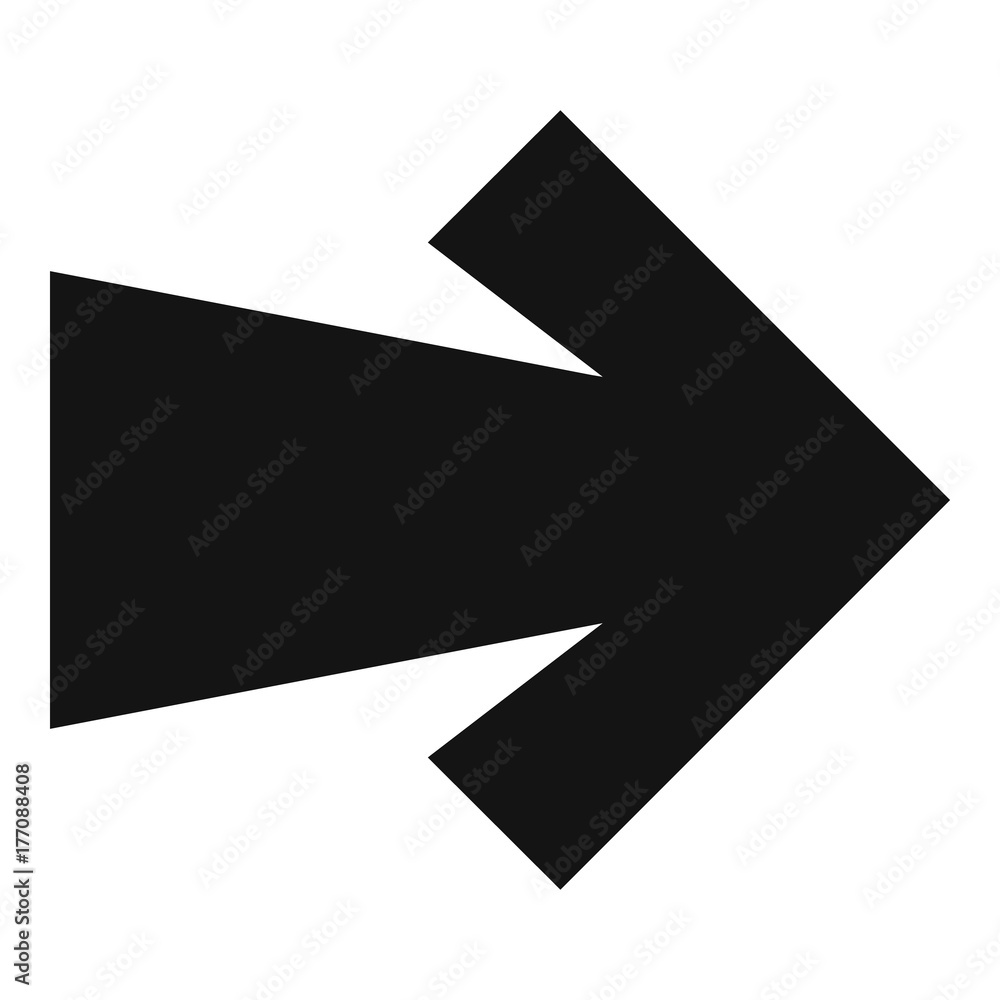 Arrow icon in black vector simple Arrow icon in black vector simple