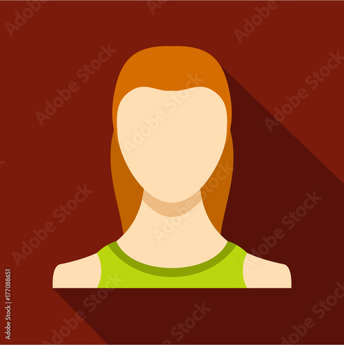 Woman user icon vector flat