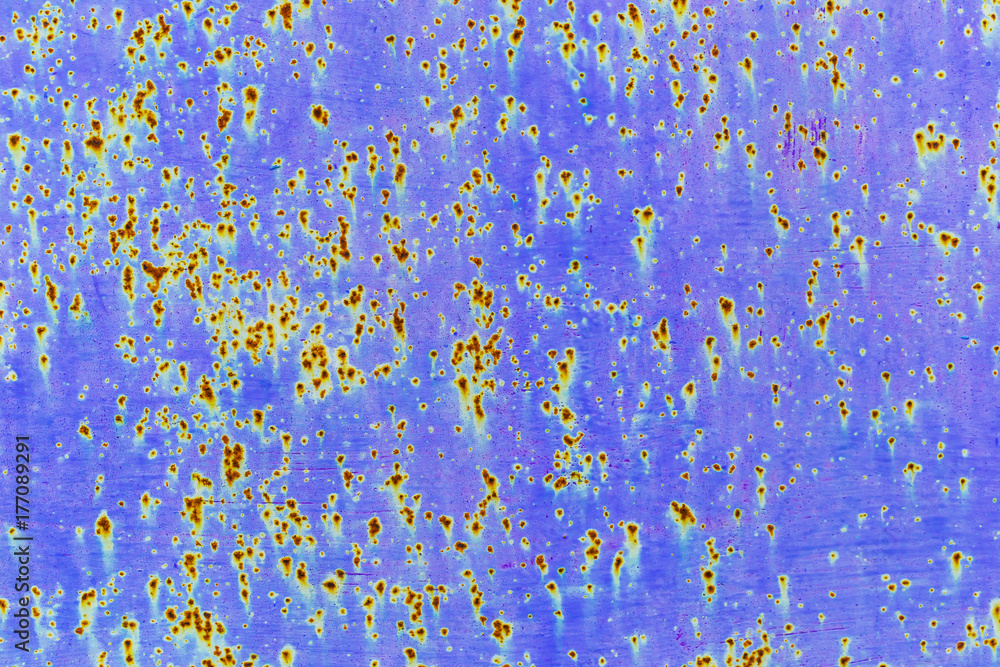 purple. Rusted blue painted metal wall, texture, background Stock Photo ...